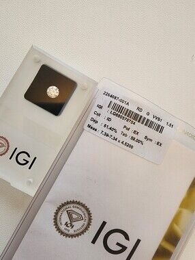 Loose 1.51ct Lab Diamond Round Vvs1 G